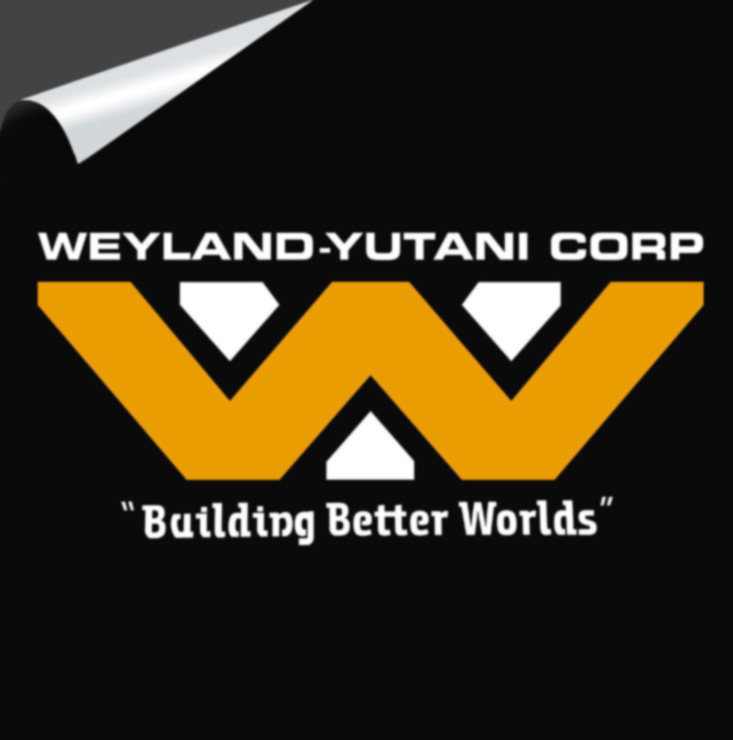 Alien Weyland Yutani Corp Logo Metal Enamel Belt Buckle