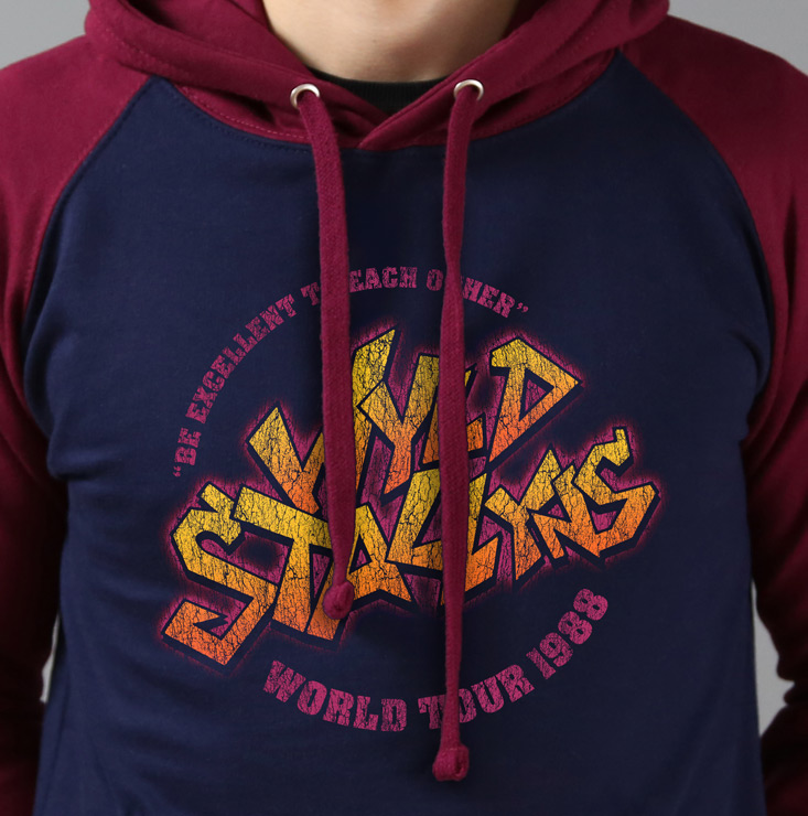 Mens /& Womens Bill N Teds Wyld Stallyns EMBROIDERED Band Tour Movie Hoodie Film